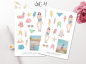 Preview: Mädchen Sommer Sticker Set